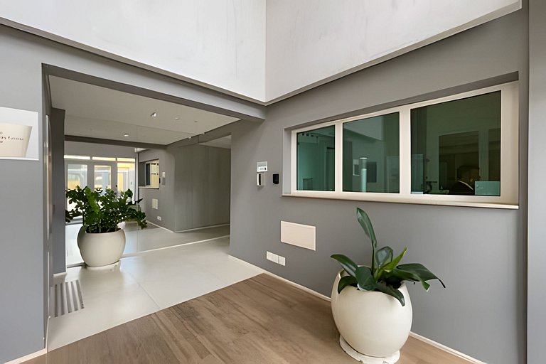 Apartamento 1604, 1/4, sala, TV, cozinha completa