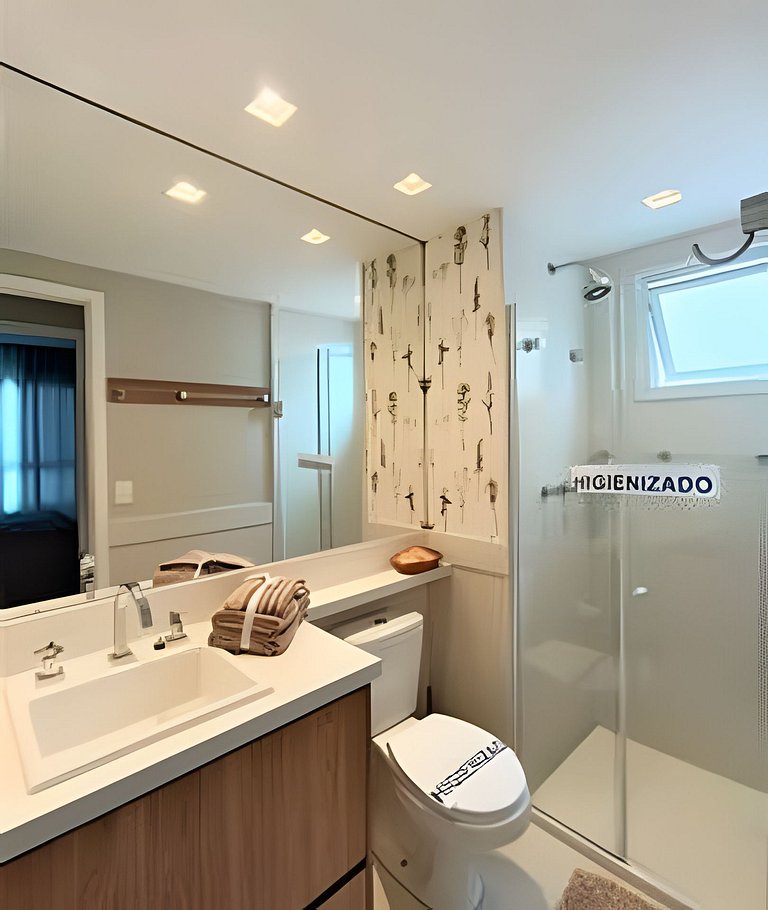 Apto 1/4 com Wi-Fi, TV, piscina e garagem | 1903