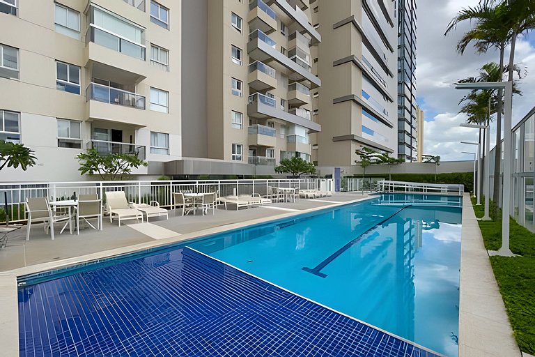 Apto 1/4 com Wi-Fi, TV, piscina e garagem | 1903