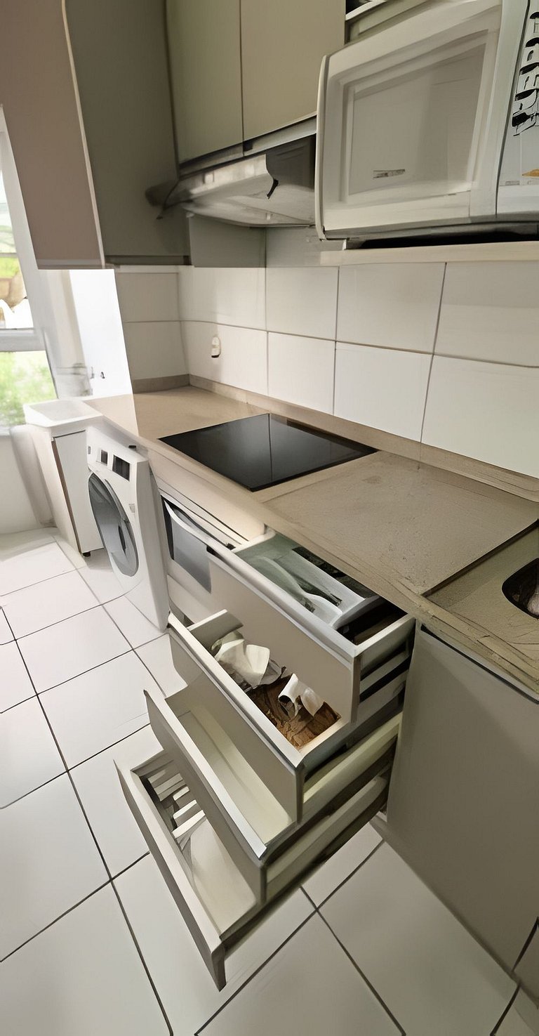 Apto 1/4 com Wi-Fi, TV, piscina e garagem | 407